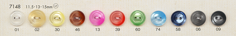7148 彩色襯衫和襯衫的塑膠鈕扣 大阪鈕扣（DAIYA BUTTON）