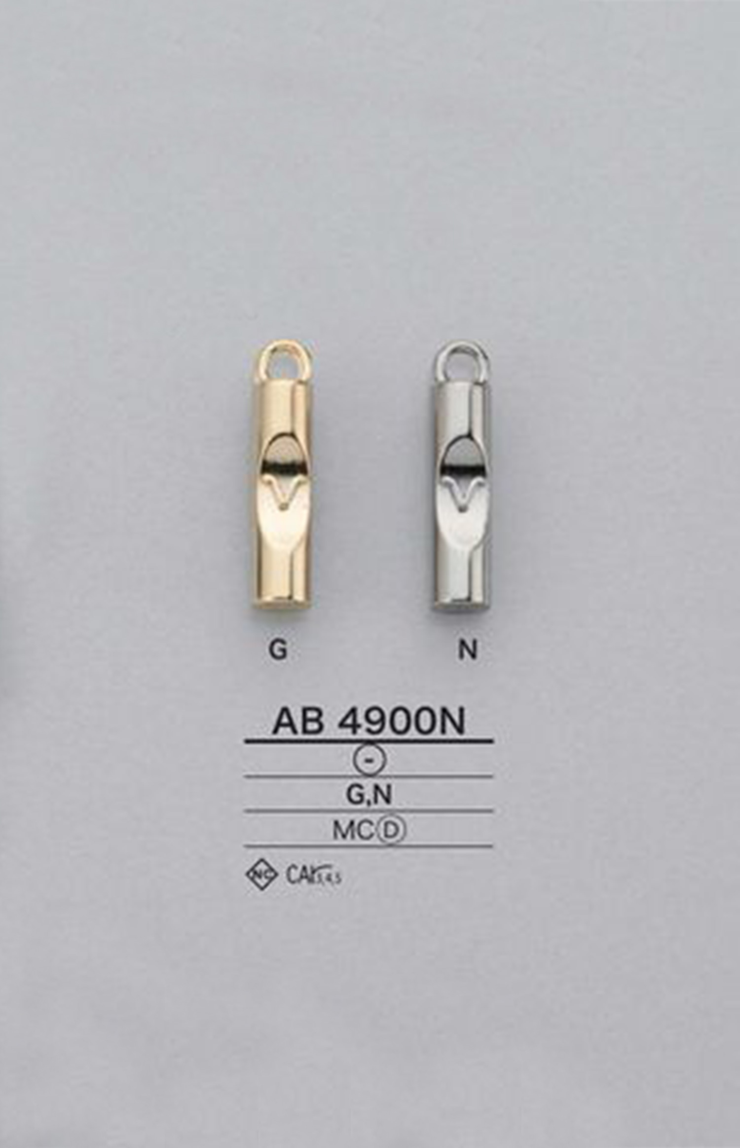 AB4900N 圓柱拉鍊（拉頭） 愛麗絲鈕扣