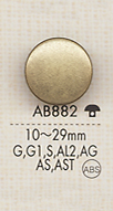 AB882 用於襯衫和夾克的簡單彩色金屬鈕扣 大阪鈕扣（DAIYA BUTTON）