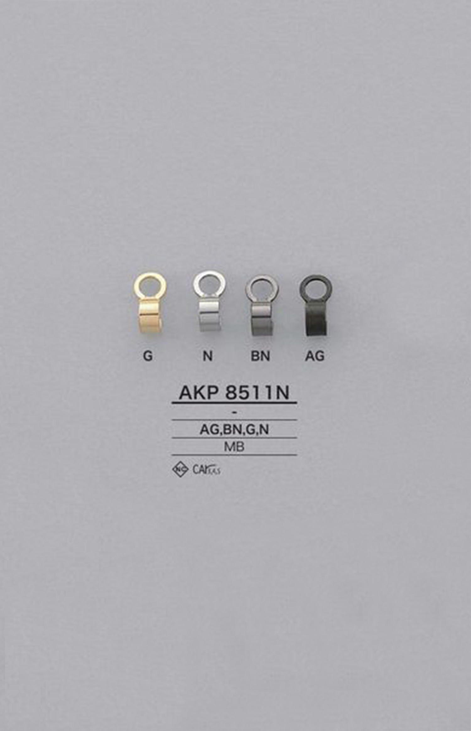 AKP8511N 黃銅拉鍊（拉頭） 愛麗絲鈕扣