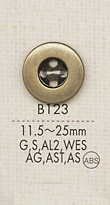 B123 用於襯衫和夾克的簡單彩色金屬鈕扣 大阪鈕扣（DAIYA BUTTON）