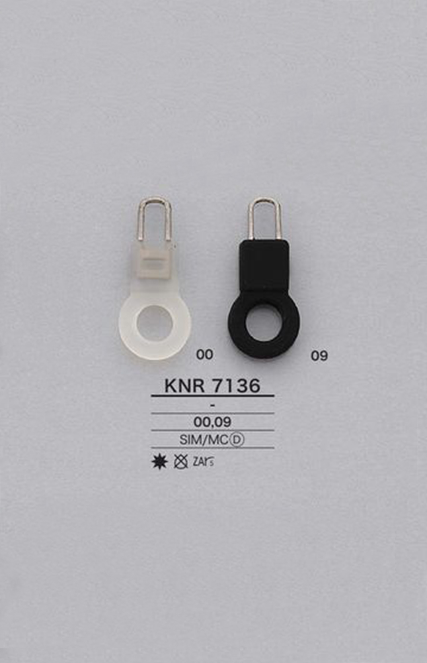 KNR7136 矽膠環點（拉鍊拉頭） 愛麗絲鈕扣