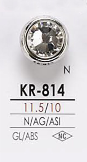 KR814 水晶石鈕扣 愛麗絲鈕扣
