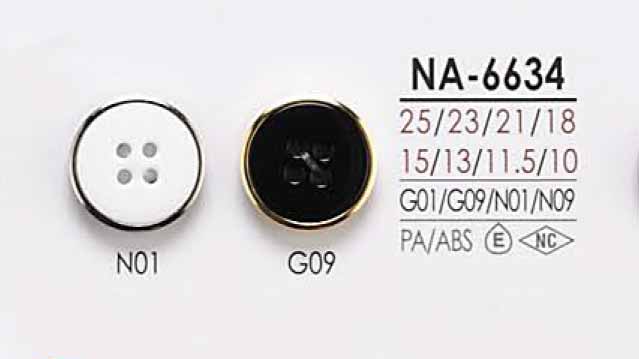 NA6634 用於染色的 4 孔鉚釘鈕扣 愛麗絲鈕扣