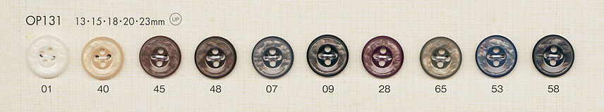 OP131 優雅華麗的4孔聚酯纖維鈕扣 大阪鈕扣（DAIYA BUTTON）