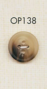 OP138 水牛般的啞光 4 孔聚酯纖維鈕扣 大阪鈕扣（DAIYA BUTTON）