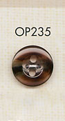 OP235 水牛色亮面 4 孔聚酯纖維鈕扣 大阪鈕扣（DAIYA BUTTON）