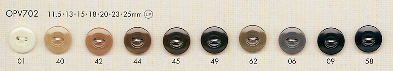 OPV702 2 孔聚酯纖維鈕扣，適合簡單優雅的襯衫和襯衫 大阪鈕扣（DAIYA BUTTON）