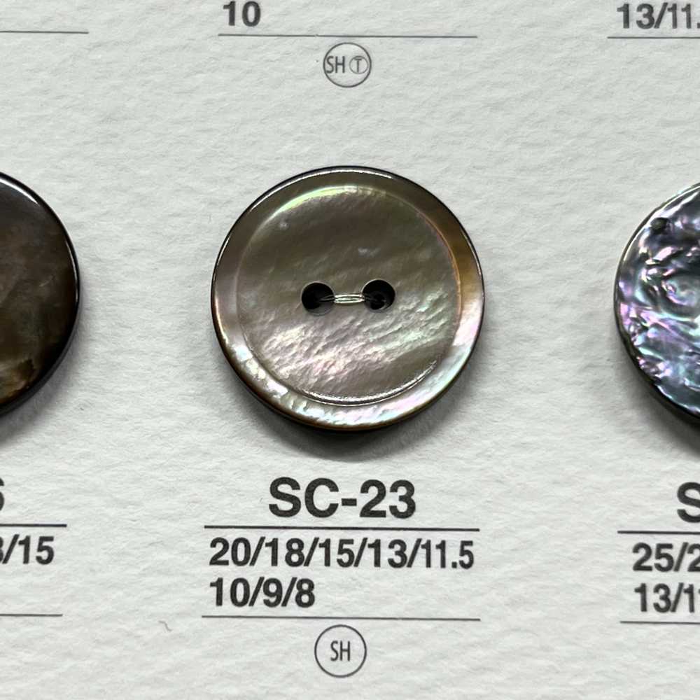 SC23 天然材料貝殼2 孔光面鈕扣 愛麗絲鈕扣