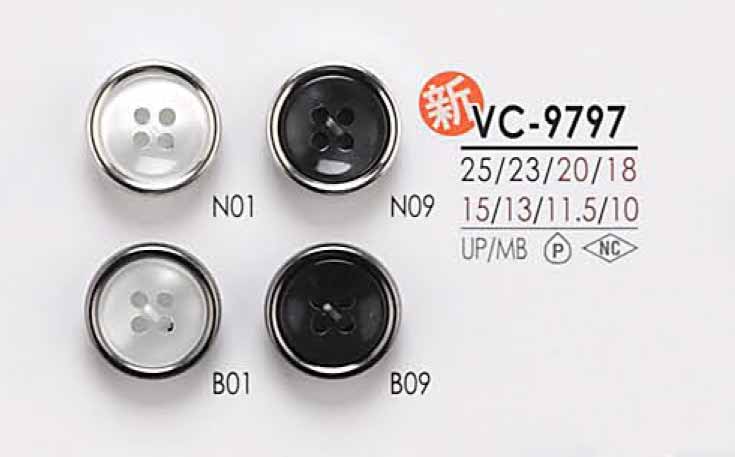 VC9797 用於染色的仿貝殼鉚釘鈕扣 愛麗絲鈕扣
