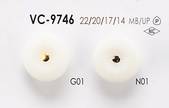 VC9746 用於染色的別針捲曲鈕扣 愛麗絲鈕扣