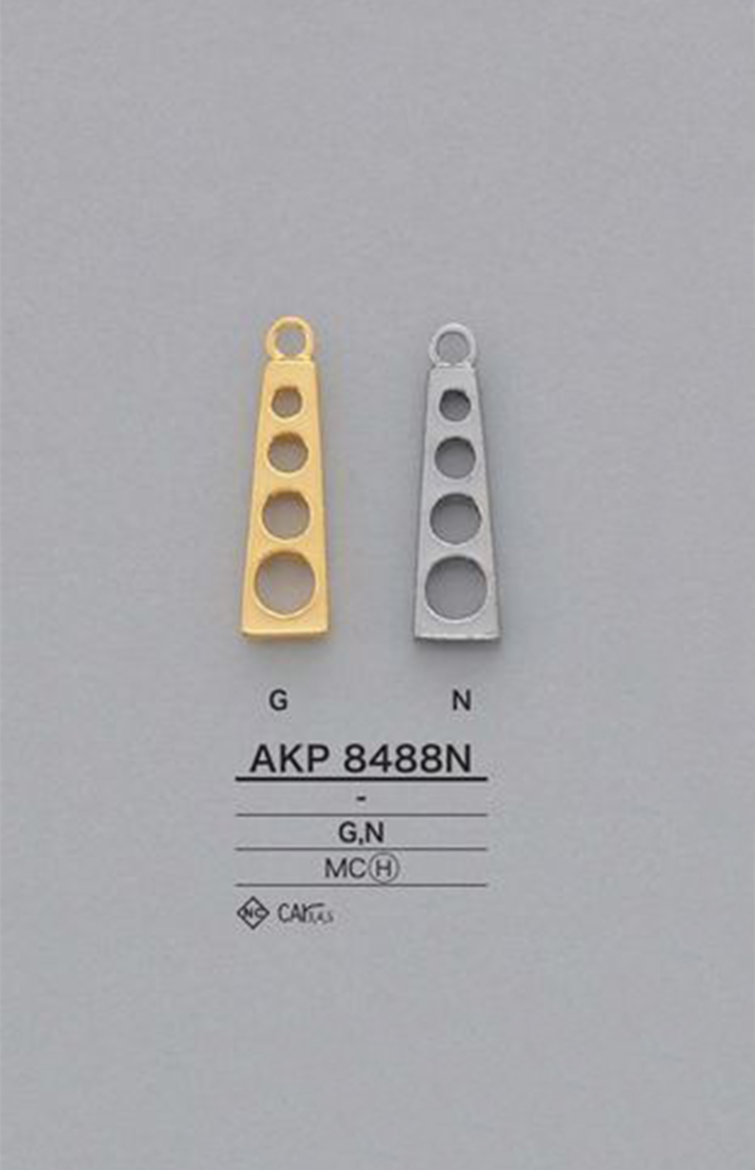 AKP8488N 圓孔拉鍊點（拉頭） 愛麗絲鈕扣