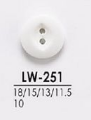 LW251 襯衫和馬球衫等輕便服裝的染色鈕扣 愛麗絲鈕扣