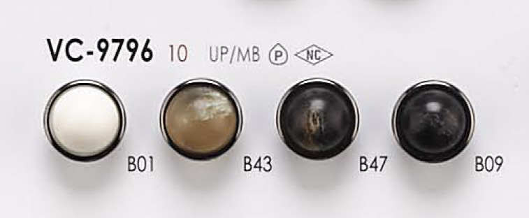 VC9796 用於染色的仿貝殼鉚釘鈕扣 愛麗絲鈕扣