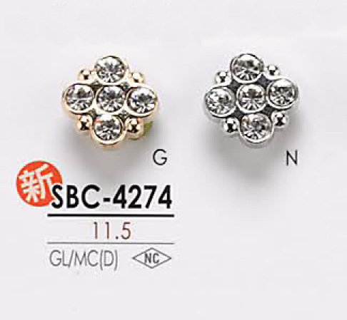 SBC4274 水晶石鈕扣 愛麗絲鈕扣