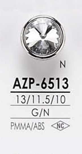 AZP6513 水晶石鈕扣 愛麗絲鈕扣