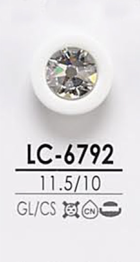 LC6792 染色用水晶石鈕扣 愛麗絲鈕扣