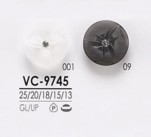 VC9745 用於染色，粉紅色捲曲狀水晶石鈕扣 愛麗絲鈕扣