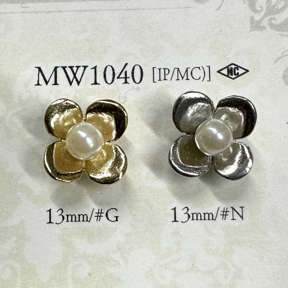 MW1040 花朵圖形元素金屬鈕扣 愛麗絲鈕扣
