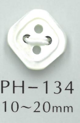 PH134 4孔邊框菱形貝殼鈕扣 坂本才治商店