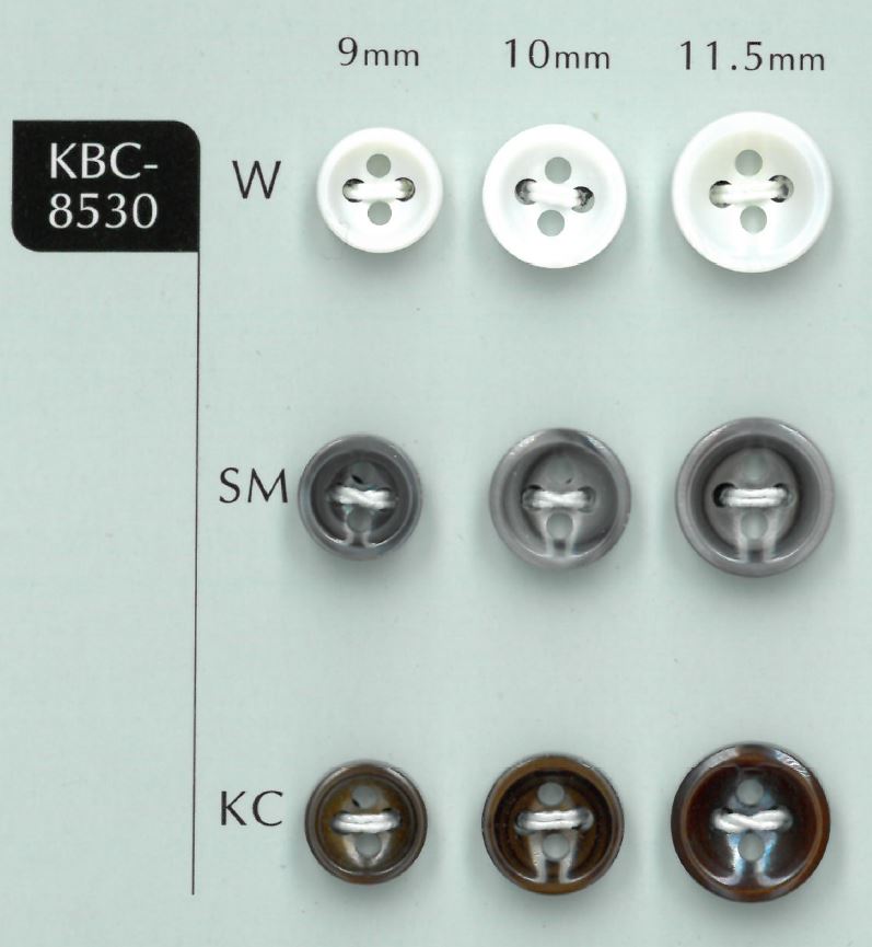 KBC-8530 4孔3MM厚貝殼鈕扣 坂本才治商店
