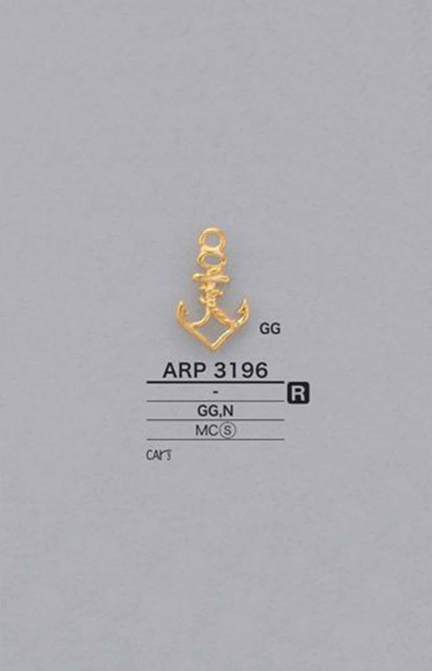 ARP3196 碇式拉鍊（拉頭） 愛麗絲鈕扣