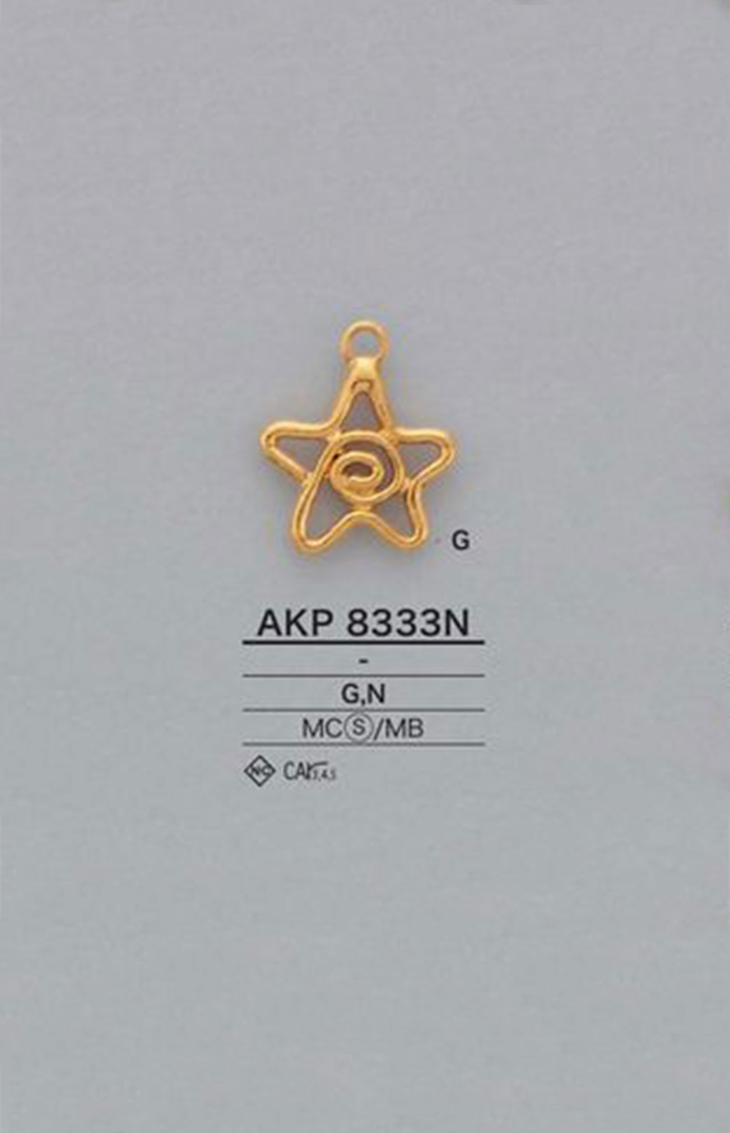 AKP8333N 星形拉鍊（拉頭） 愛麗絲鈕扣