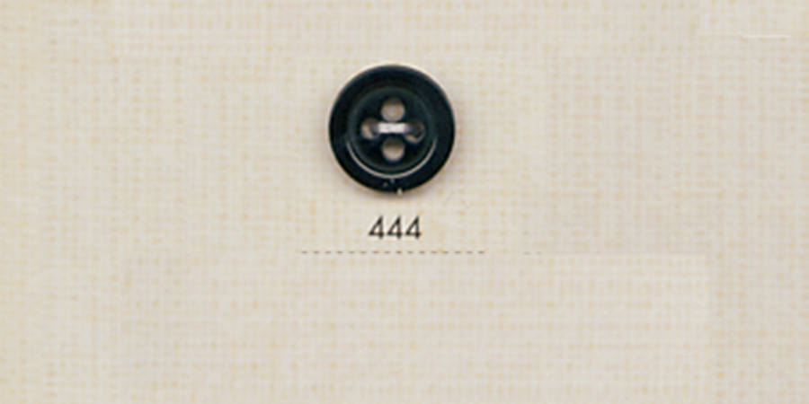 444 DAIYA BUTTONS 4孔水牛紋聚酯纖維鈕扣（黑色） 大阪鈕扣（DAIYA BUTTON）