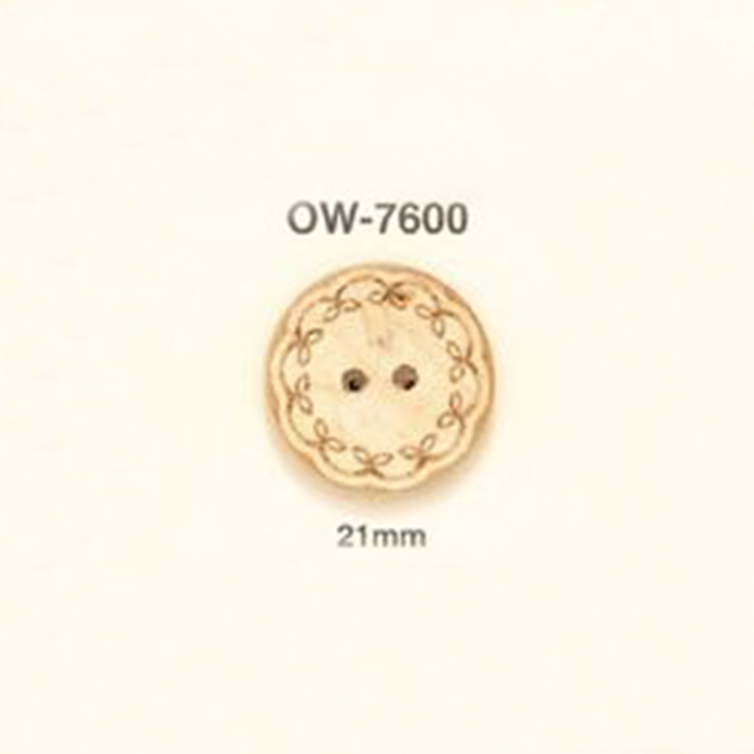 OW-7600 花卉圖形元素木製鈕扣 愛麗絲鈕扣