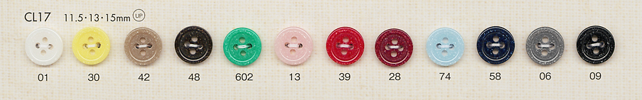 CL17 用於亮片和女式襯衫的 4 孔塑膠鈕扣 大阪鈕扣（DAIYA BUTTON）