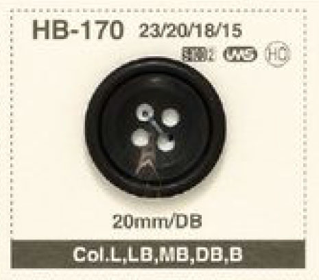 HB-170 水牛西裝/夾克天然材料4孔動物角鈕扣 愛麗絲鈕扣