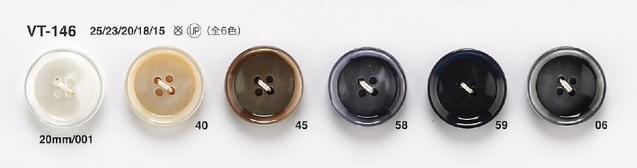 VT146 用於夾克和西裝的仿貝殼鈕扣“交響樂系列” 愛麗絲鈕扣