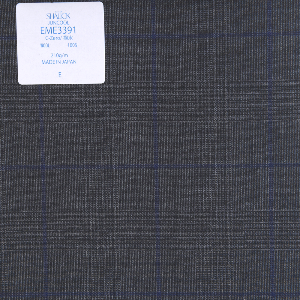 EME3391 日本夏裝Sharick系列Juncourt Glen 格紋Grey X Blue Pane[面料] 美雪敬織 (Miyuki)