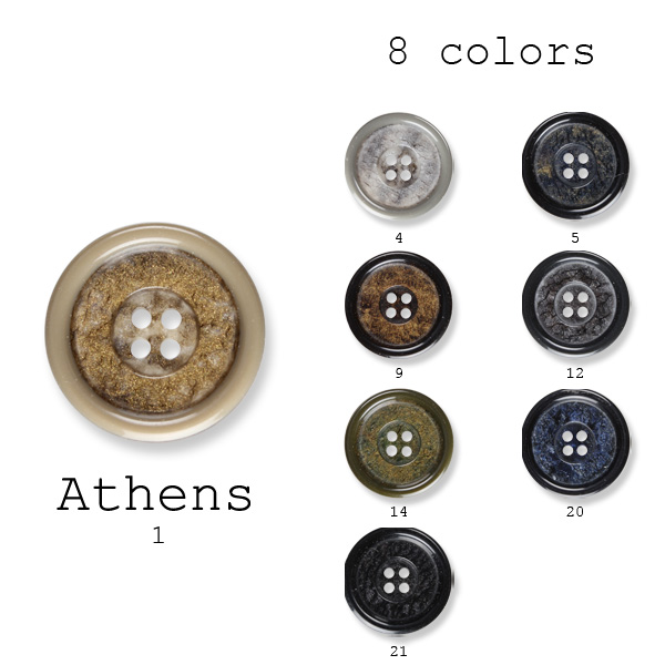 アテネ 意大利製造的西裝和夾克的聚酯纖維鈕扣