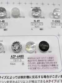 AZP6480 極光珍珠鑽石切割鈕扣 愛麗絲鈕扣 更多照片