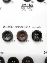 RST1903 用於夾克和西裝的 4 孔金屬鈕扣 愛麗絲鈕扣 更多照片