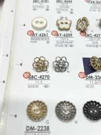 SBC4270 花朵圖形元素金屬鈕扣 愛麗絲鈕扣 更多照片