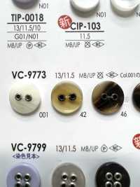 VC9773 兩孔氣眼扣紐扣[鈕扣] 愛麗絲鈕扣 更多照片