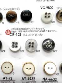 CIP102 4孔氣眼扣紐扣[鈕扣] 愛麗絲鈕扣 更多照片