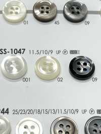 SS-1047 用於簡單襯衫和襯衫的 4 孔聚酯纖維鈕扣 愛麗絲鈕扣 更多照片
