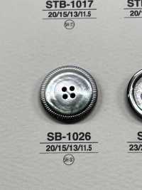 SB-1026 黑蝶貝殼材質，正面4孔，光面紐扣[鈕扣] 愛麗絲鈕扣 更多照片