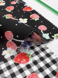 6174 40線平紋布草莓櫻桃[面料] VANCET 更多照片