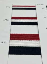 SIC-1253 棉針織帶（條紋）[緞帶/絲帶帶繩子] 新道良質(SIC) 更多照片