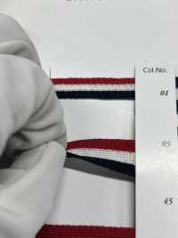 SIC-1253 棉針織帶（條紋）[緞帶/絲帶帶繩子] 新道良質(SIC) 更多照片