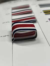 SIC-5090 條紋彈性織帶帶[緞帶/絲帶帶繩子] 新道良質(SIC) 更多照片