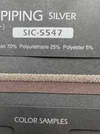 SIC-5547 金屬彈力鑲邊（銀色）/9mm[緞帶/絲帶帶繩子] 新道良質(SIC) 更多照片