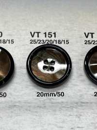 VT151 用於夾克和西裝的仿貝殼鈕扣“交響樂系列” 愛麗絲鈕扣 更多照片