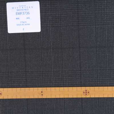 EMF3736 Masterpiece Collection Savile Row Yarn Count Series Glen 格紋Grey[面料] 美雪敬織 (Miyuki) 更多照片