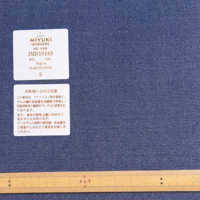 JMD10183 工人高密度工作服梭織羊毛丹寧布藍色[面料] 美雪敬織 (Miyuki) 更多照片