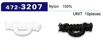 472-3207 扣眼 Woolly Nylon type 水平 22mm (10 件)[扣眼盤扣] 達琳（DARIN）